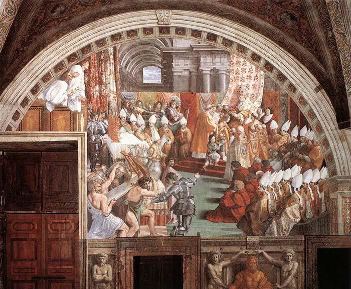 RAFFAELLO Sanzio The Coronation of Charlemagne oil painting image